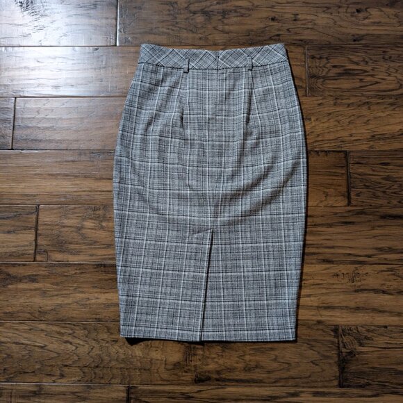 RW&CO pencil skirt grey plaid size 0 - Picture 15 of 16
